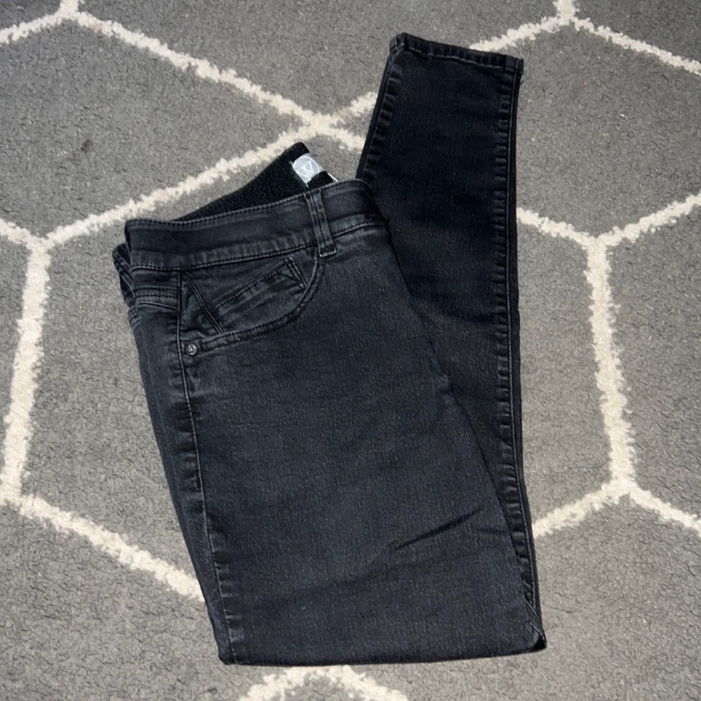 Wit & Wisdom Ab Solution Skinny Ankle Black Jeans Zip Fly Size 10